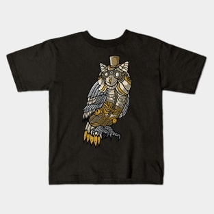 Steampunk-Owl Kids T-Shirt
